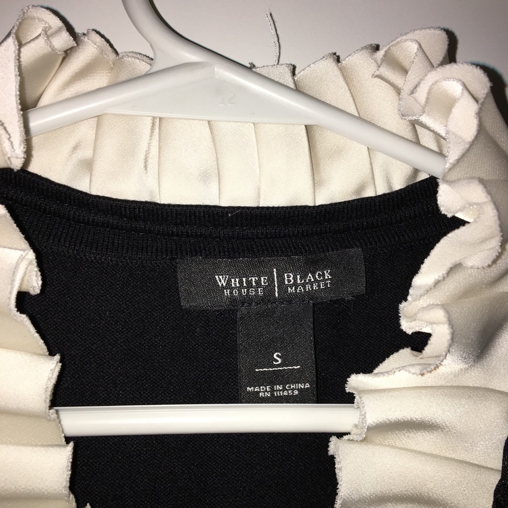 🦋 WHBM  Satin and Lace sweater cardigan - Picture 2 of 4